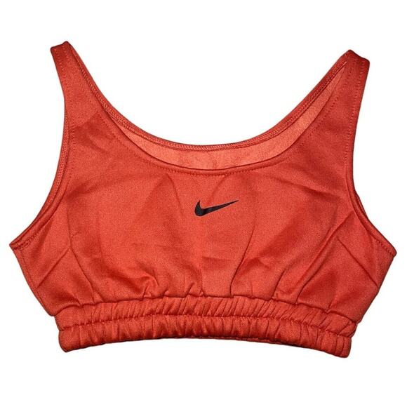 Nike Lounge Red Fleece Comfy Sports Bra - Picture 1 of 4